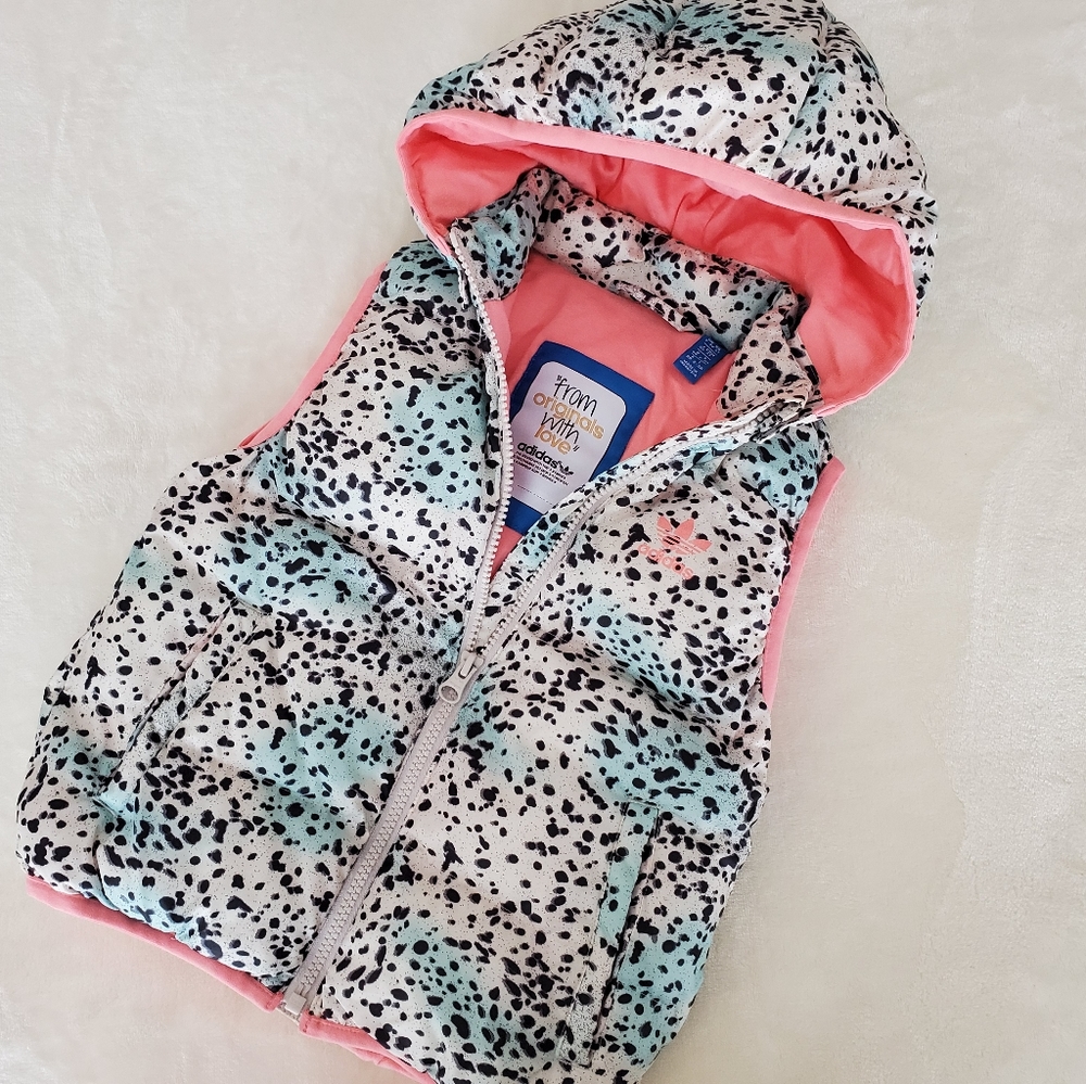 Adidas baby girl's puffer vest jacket 3T